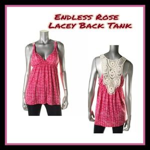 SOLD ROSE Lacey back Tank Jrs.